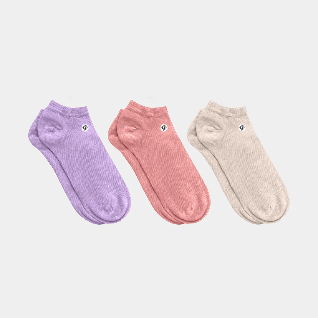 Adult Lightweight Ankle Socks - 98% Organic Cotton (3 pack) - Image 4