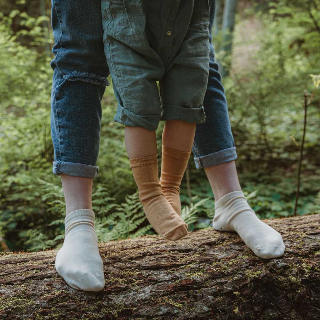 Pure (no dye) Kids' Socks - 98% Organic Cotton (3-pack) - Image 10