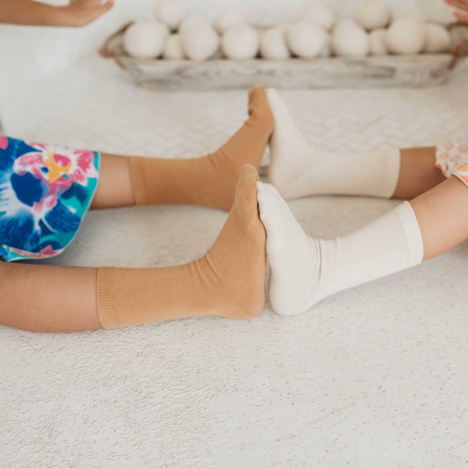 Pure (no dye) Kids' Socks - 98% Organic Cotton (3-pack) - Image 8
