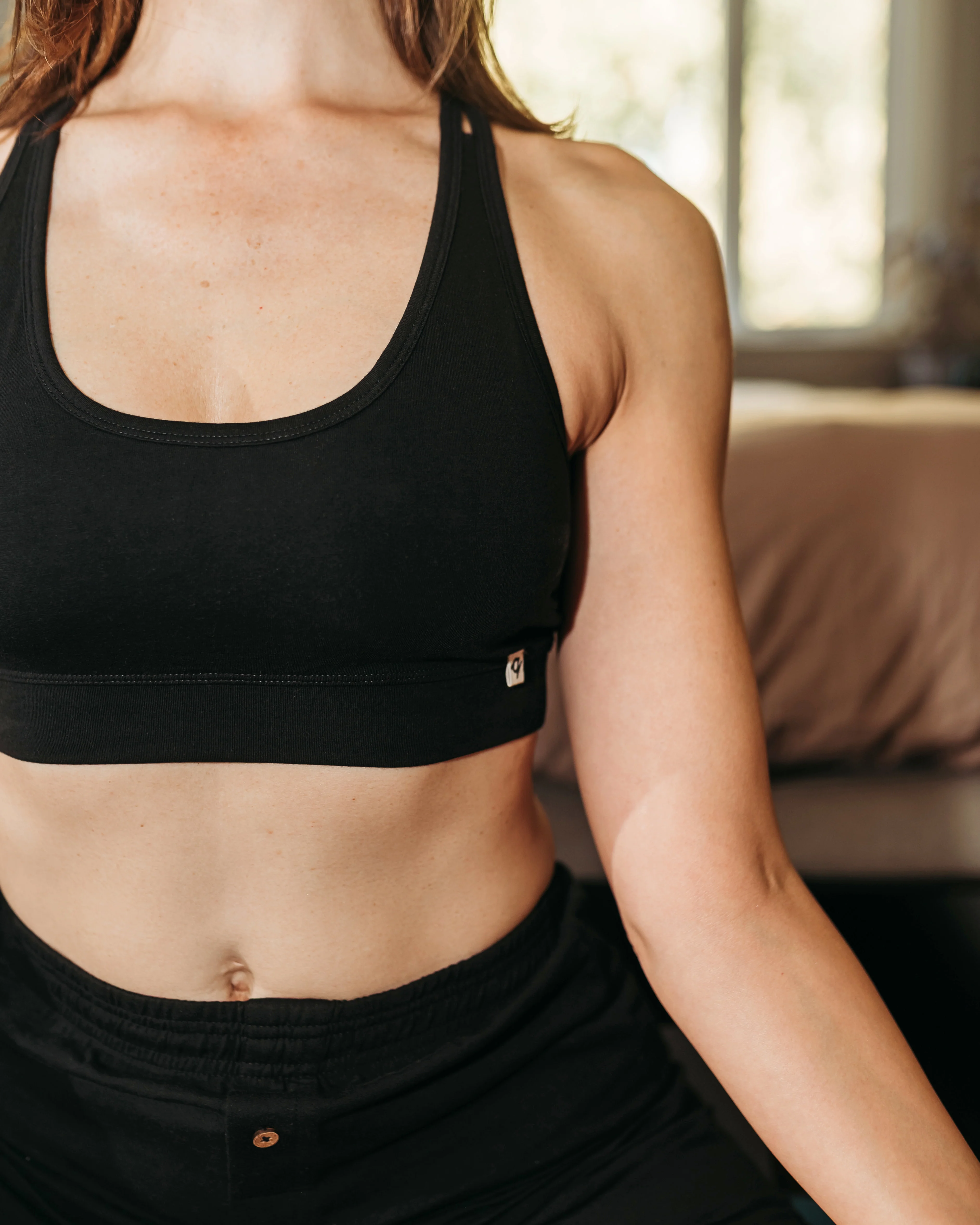 Organic Racerback Sports Bra - 95% Organic Cotton - Image 12