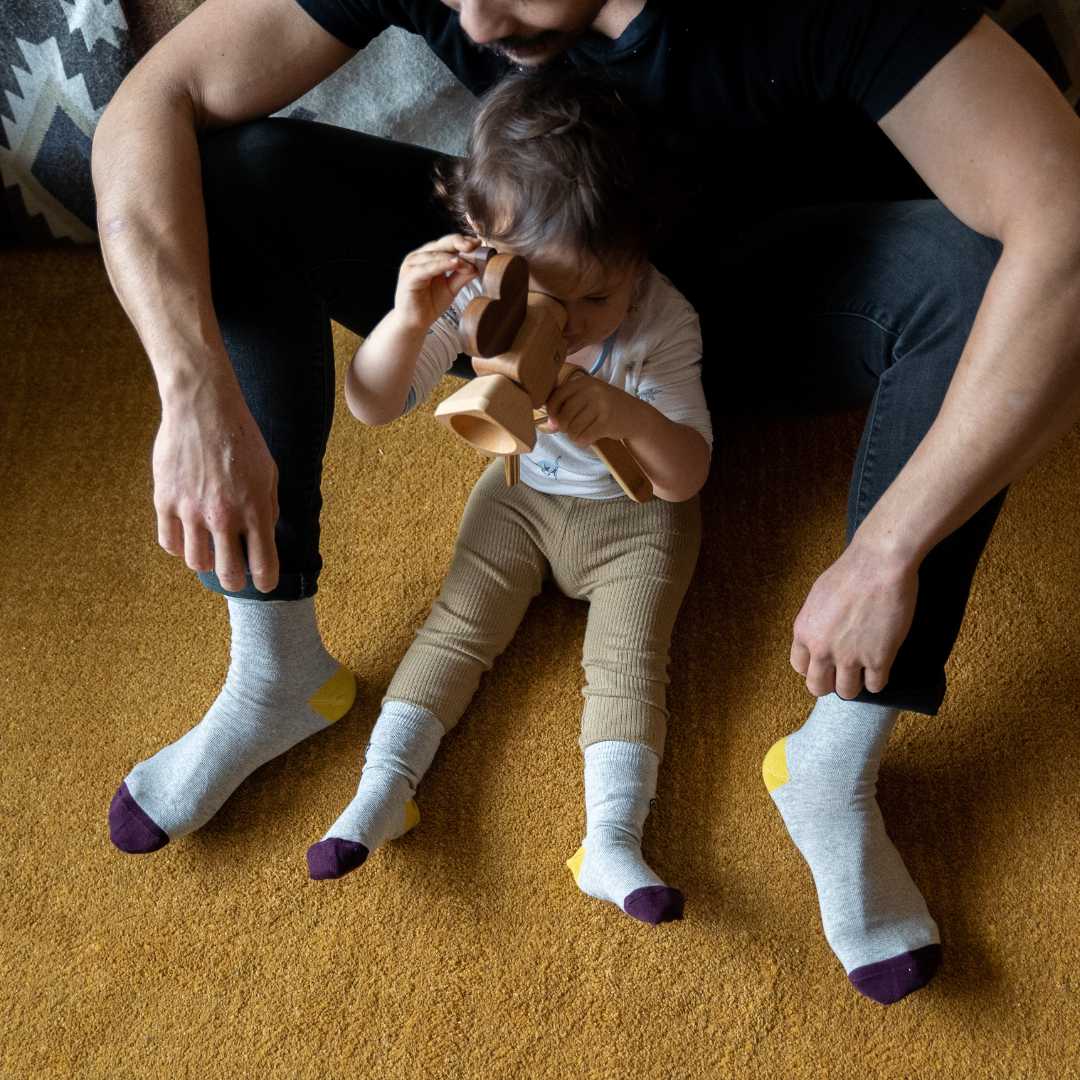 Mixed Patterns Kids Socks (3-pack) - 98% Organic Cotton - Image 20