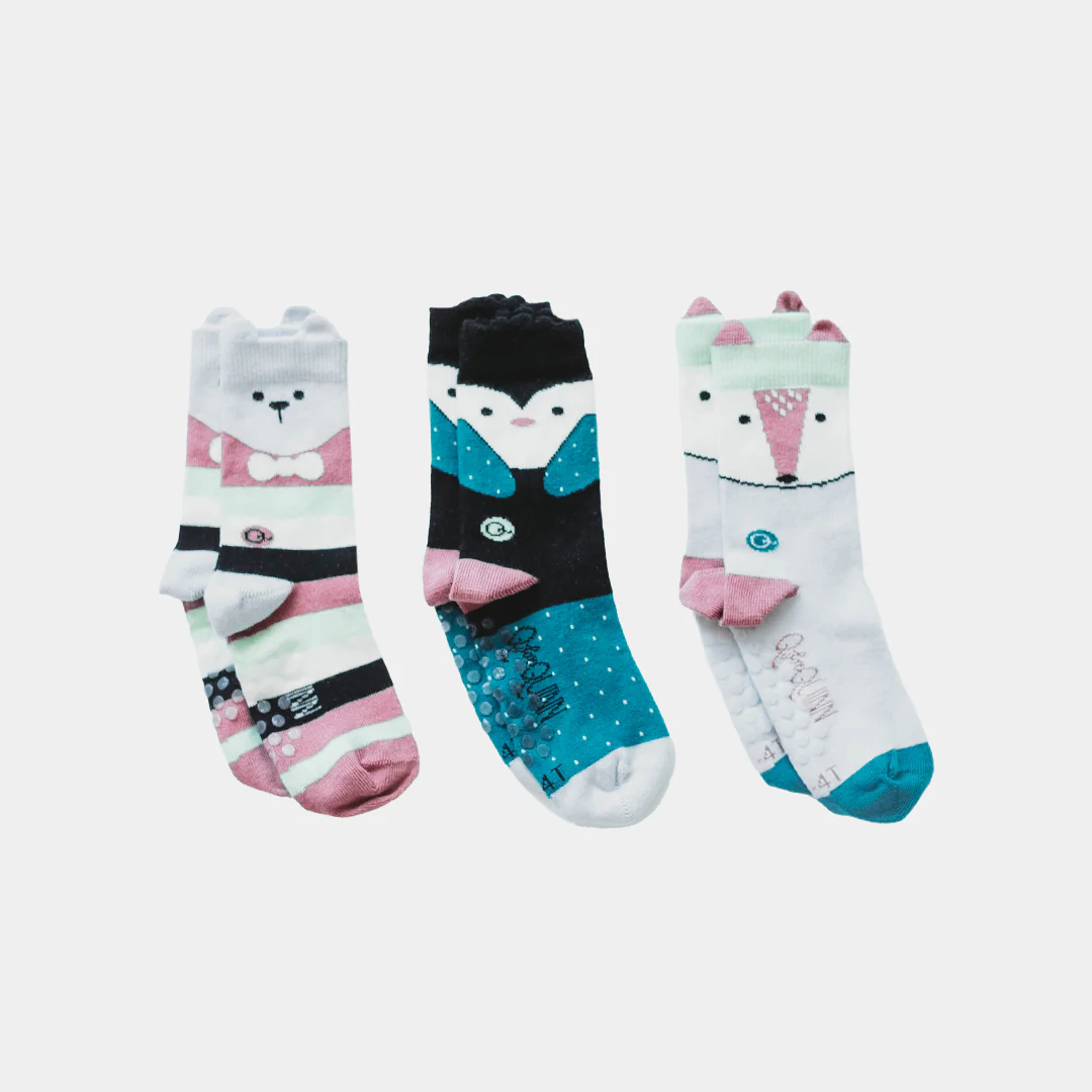 Mixed Patterns Kids Socks (3-pack) - 98% Organic Cotton - Image 28