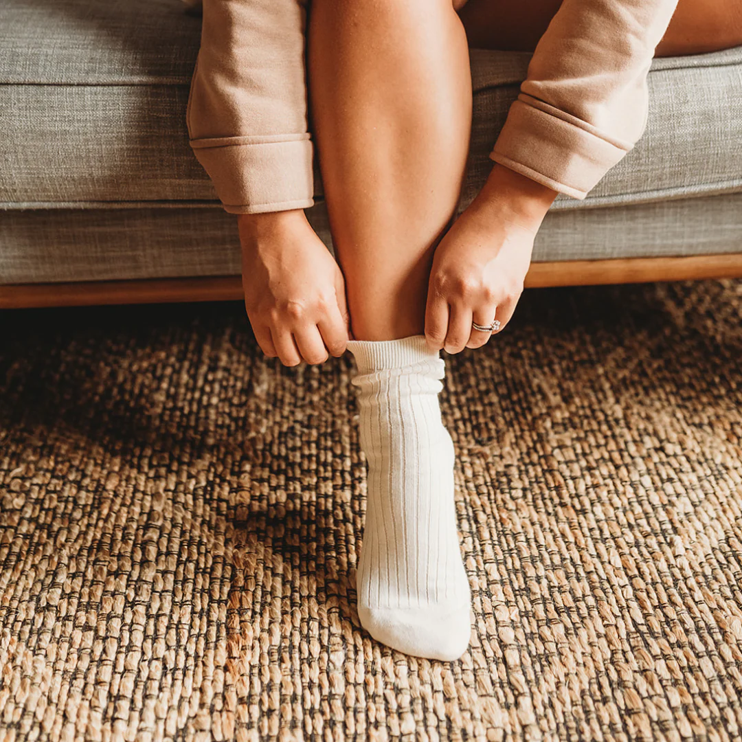 Pure (no dye) Adult Ribbed Socks - 100% Organic Cotton - Image 10
