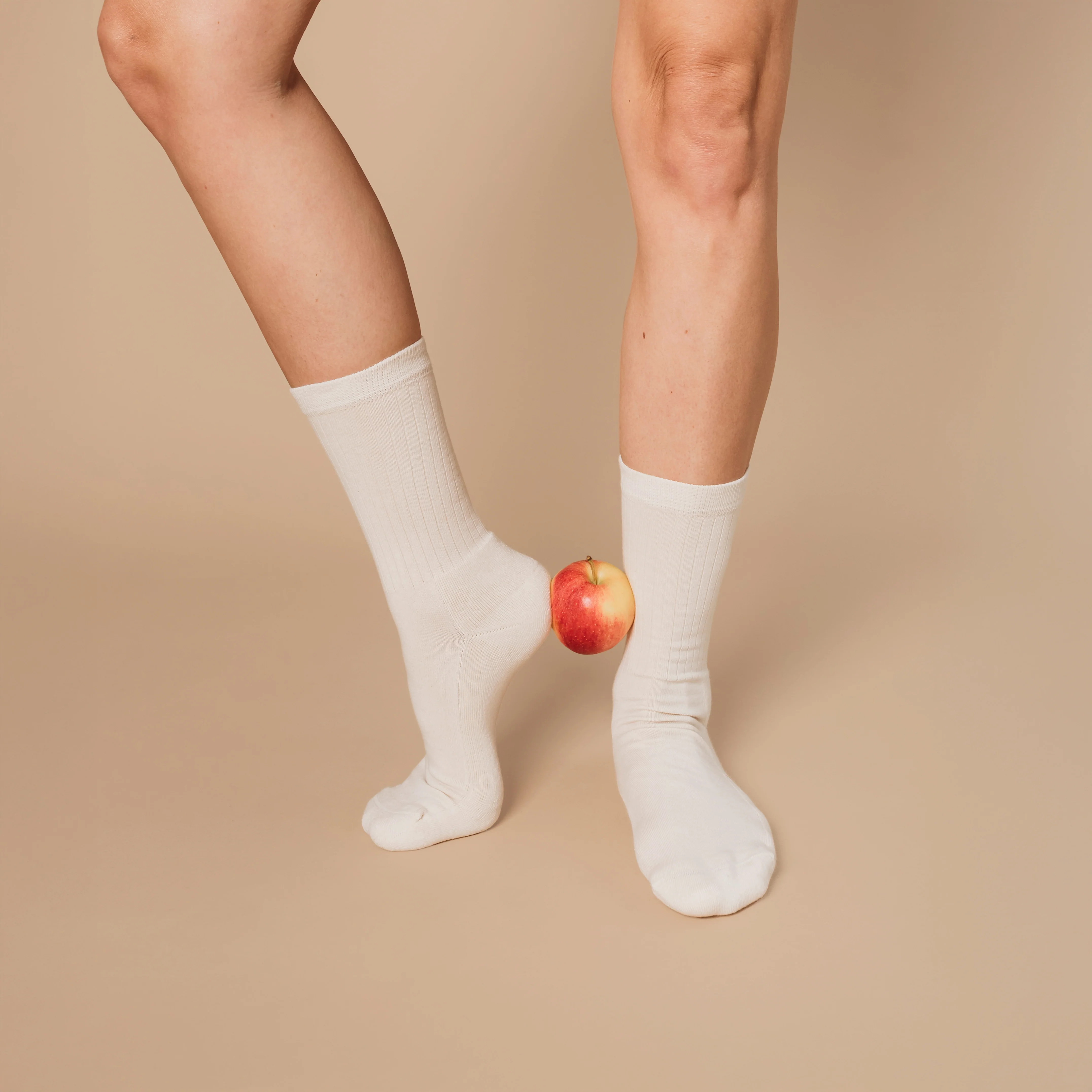Pure (no dye) Midweight Crew Pacers - 97% Organic Cotton - Image 3