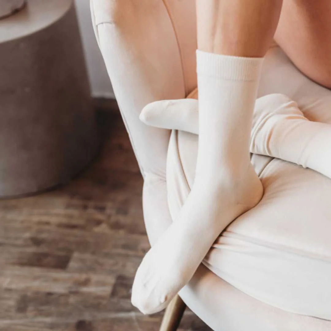 Pure (no dye) Adult Trouser Socks - 98% Organic Cotton - Image 11