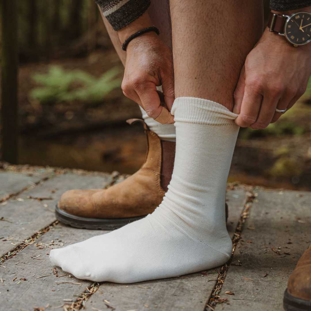 Pure (no dye) Adult Trouser Socks - 98% Organic Cotton - Image 4
