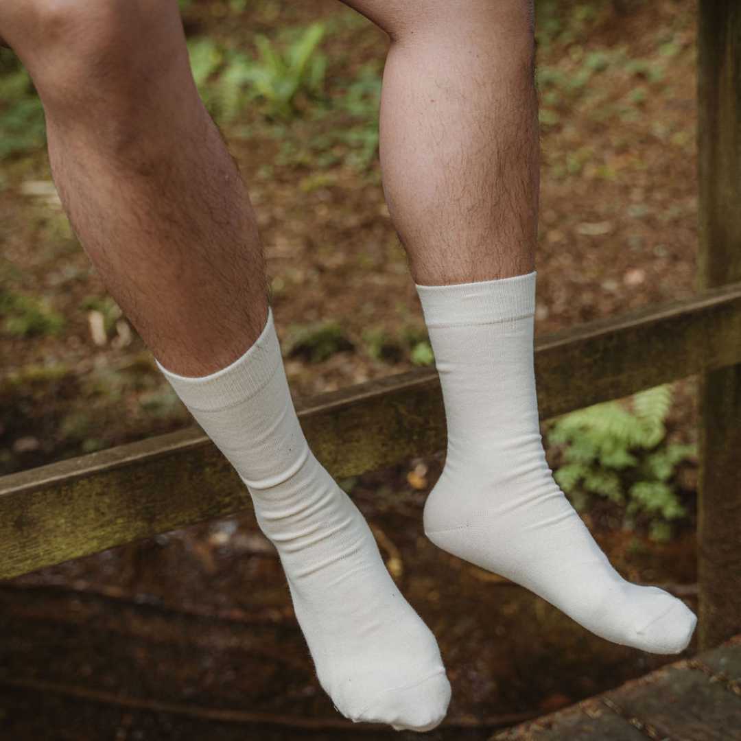 Pure (no dye) Adult Trouser Socks - 98% Organic Cotton - Image 6