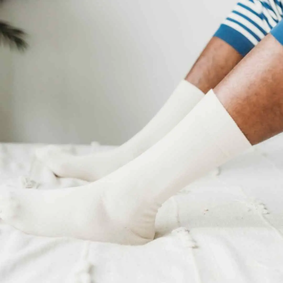 Pure (no dye) Adult Trouser Socks - 98% Organic Cotton - Image 7