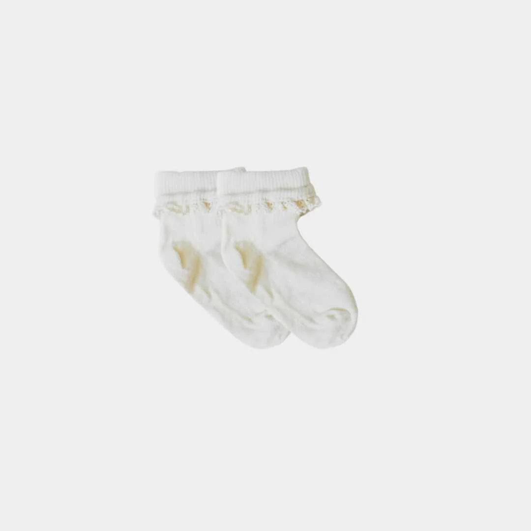 Pure (no dye) Lace Kids Socks - 98% Organic Cotton - Image 10