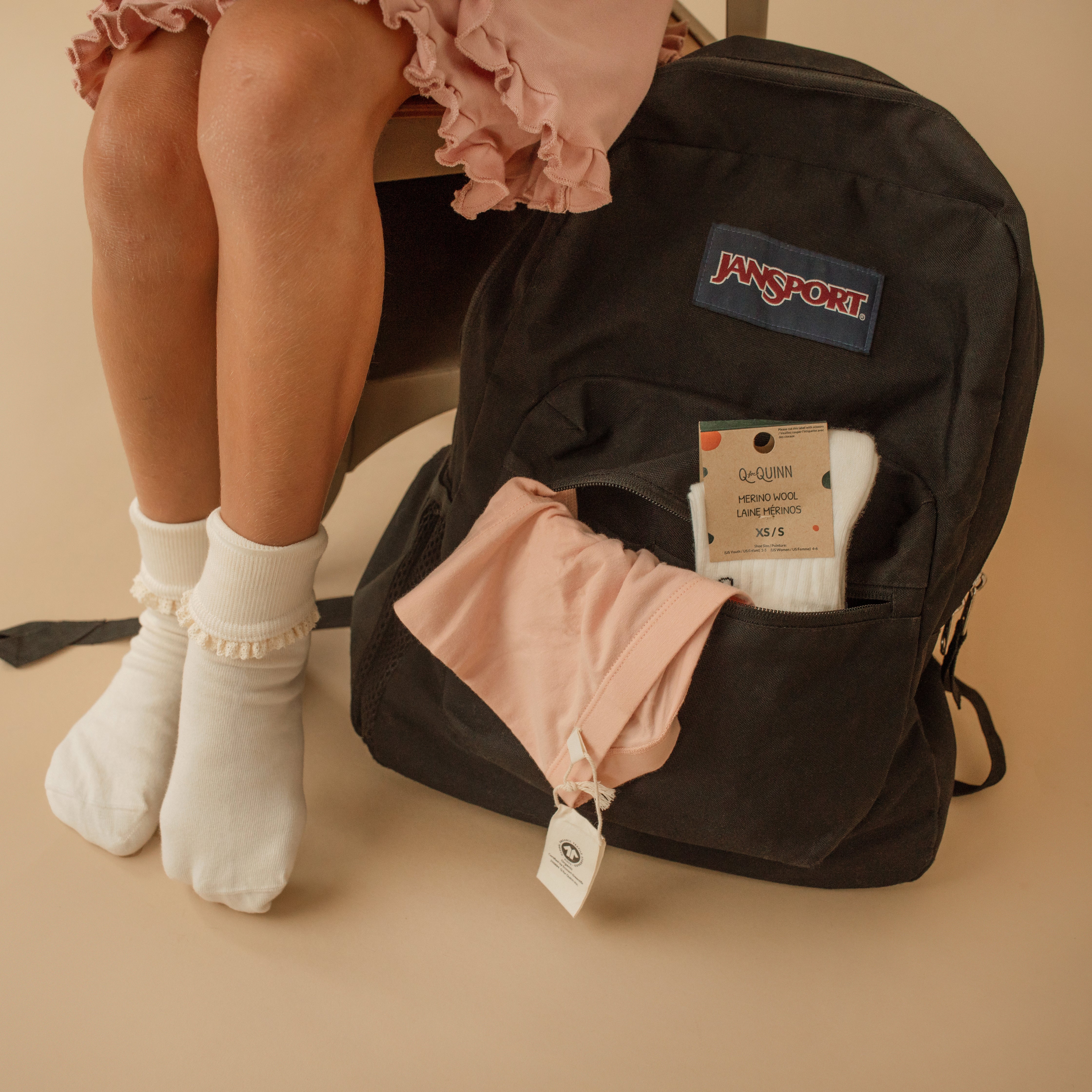 Pure (no dye) Lace Kids Socks - 98% Organic Cotton - Image 8