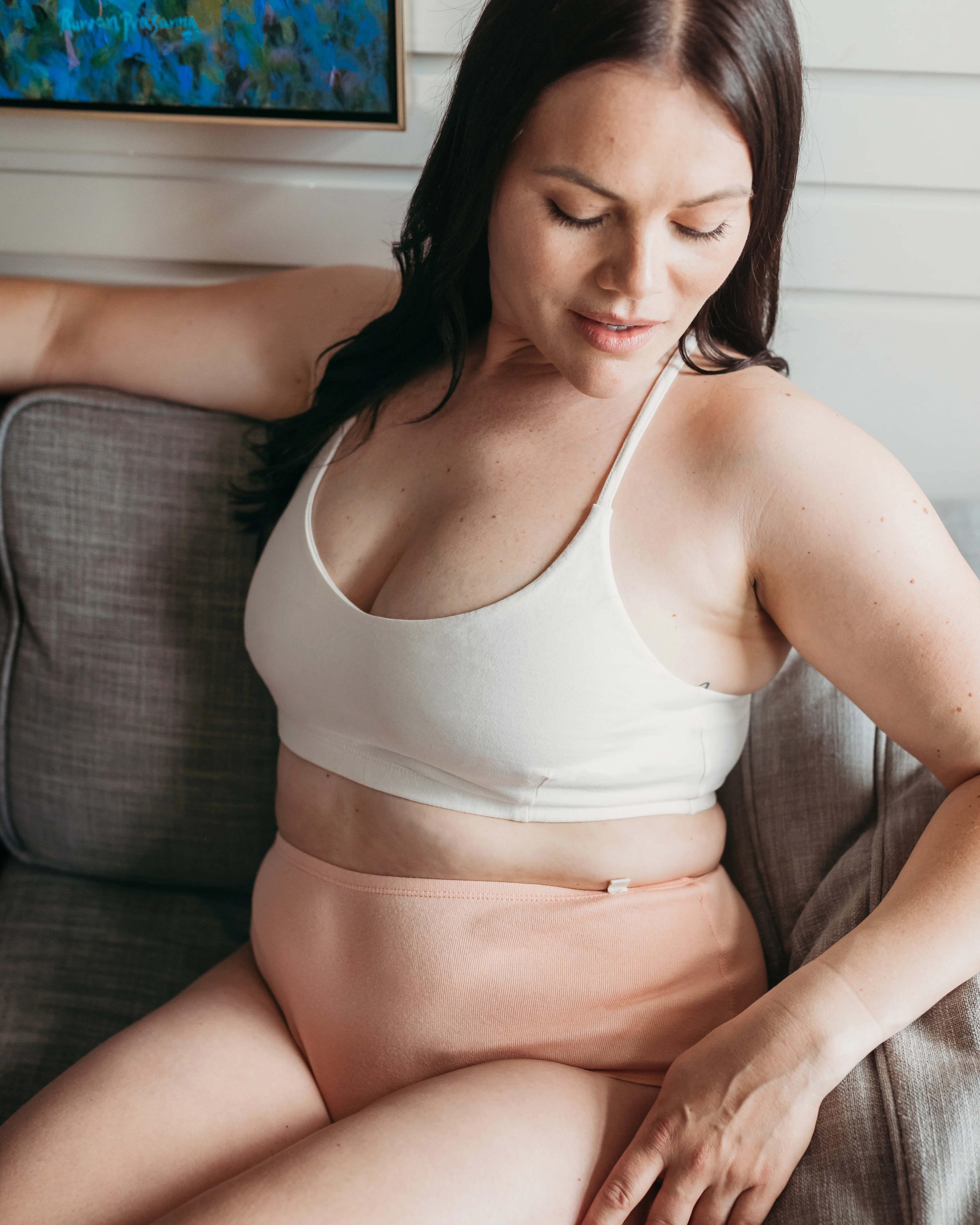 Pure (no dye) Women's Criss-Cross Bralette - 100% Organic Cotton - Image 20