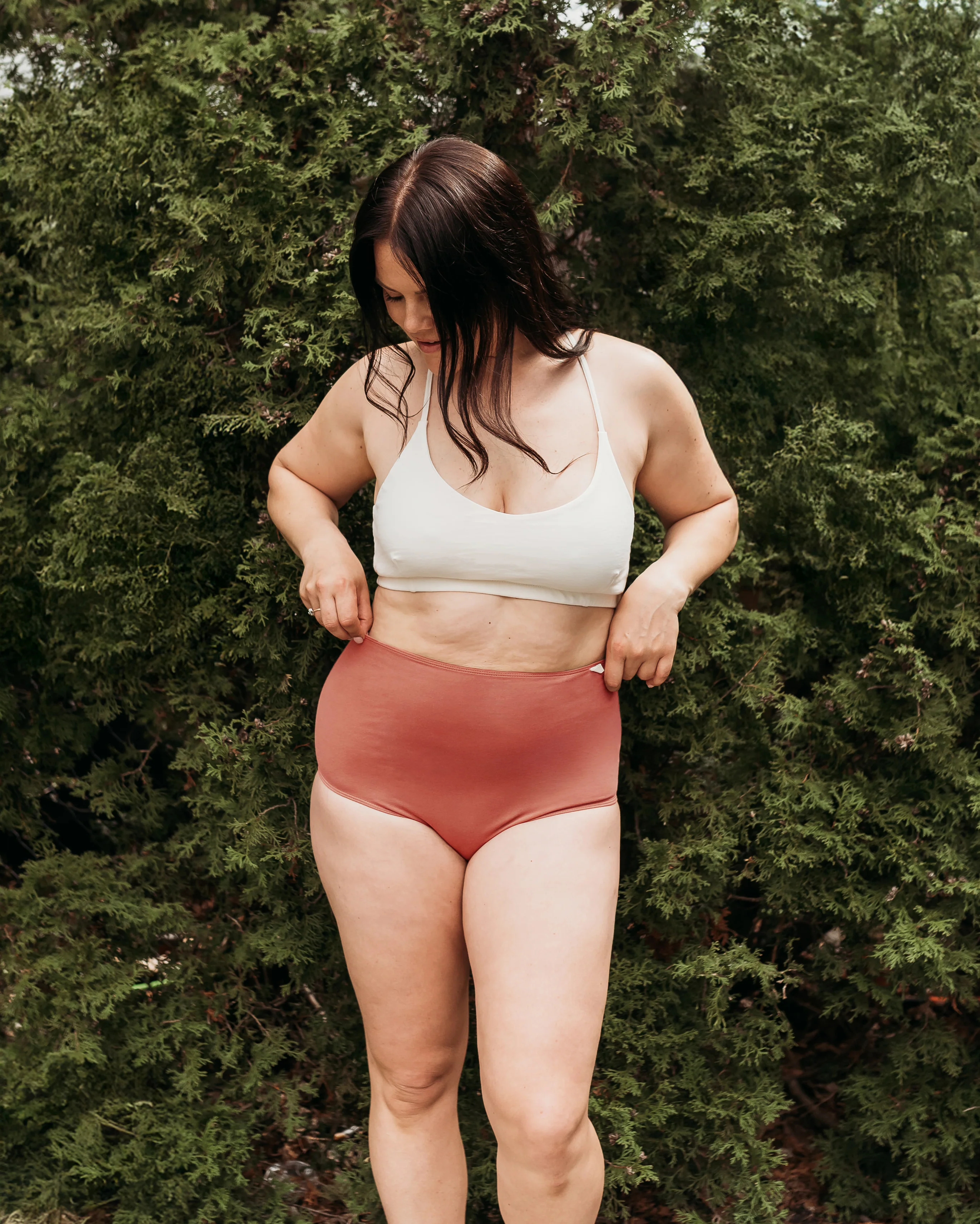 Women's High Waist Brief - Natural, Plant Dyes - 95% Organic Cotton (2 pack) - Image 4