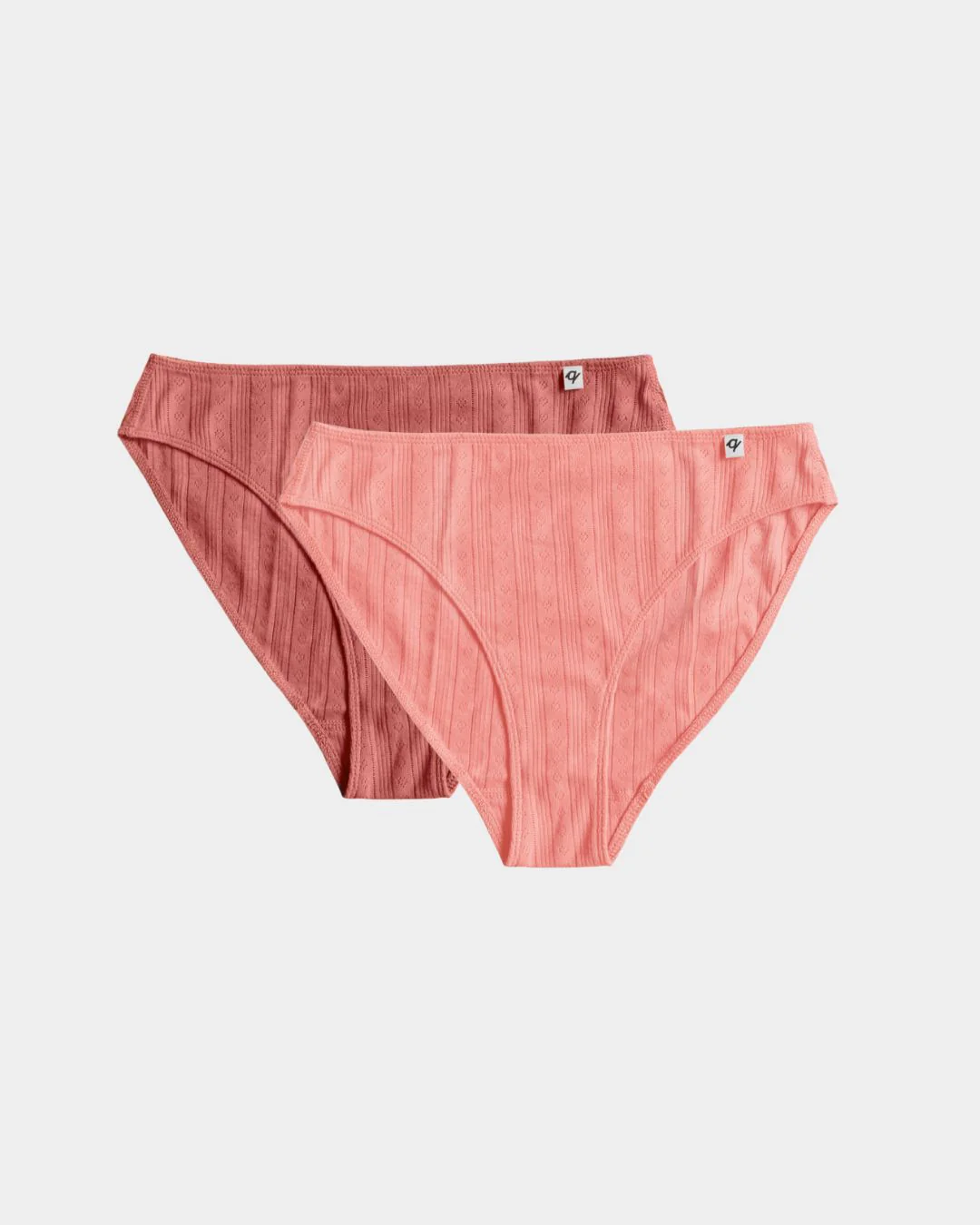 Women's Pointelle French Cut Bikini - Natural, Plant Dyes 100% Organic Cotton (2 pack) - Image 11