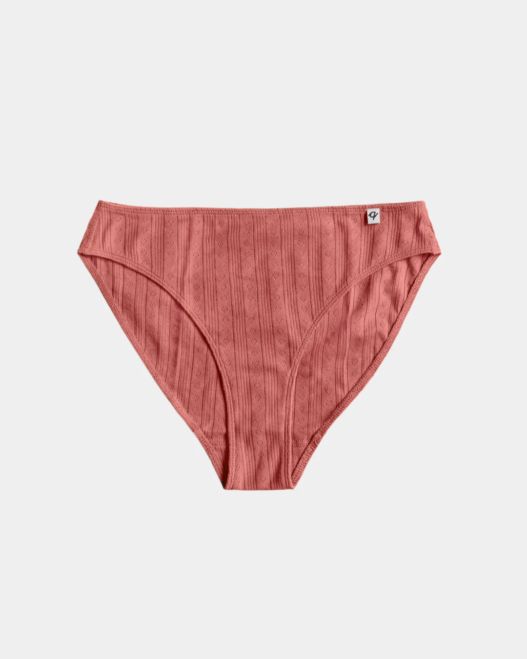 Women's Pointelle French Cut Bikini - Natural, Plant Dyes 100% Organic Cotton (2 pack) - Image 12